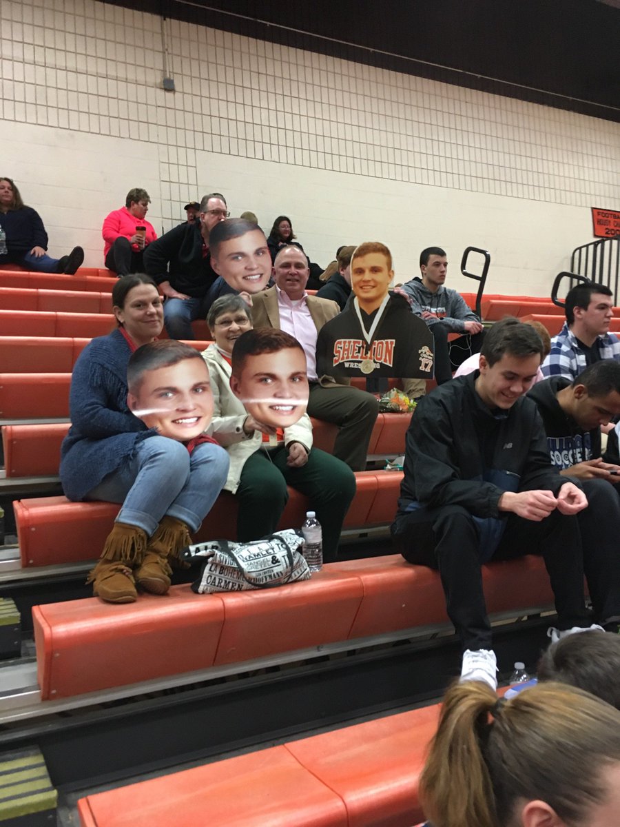 Shelton Wrestling Senior Night- will the real Rob O'Brien please stand up? #Gaelpride, #family