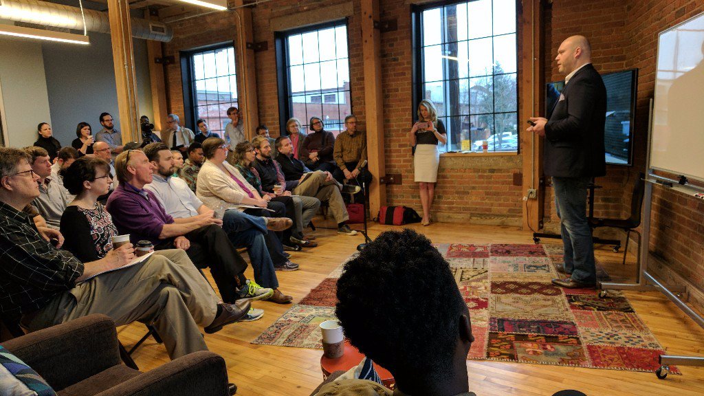 Greenville Launches 1 Million Cups Community. <a href="/parmetric/">parmetric</a> inaugural presenter. (#1mc #1mcgvl) ow.ly/V2Xh308R9qk