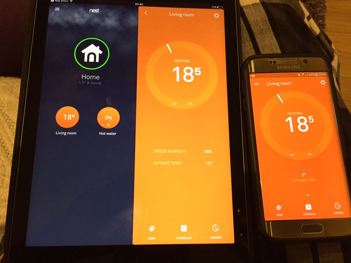 N44GGA's tweet photo. @NestUK_ @nestsupport why is there a discrepancie between the two outside temps. Apple v Andriod #nestfail https://t.co/7fLYgvh1eU