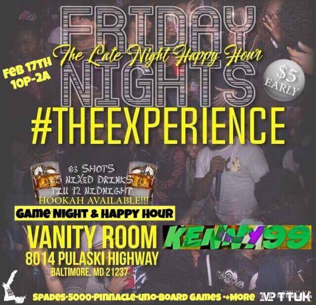 #theexperience #baltimoreclub #rockoffshakeoff #happyhour #late #trapmusic #shots #bass #dj #music #party<a href="/tag/theexperience"class="tags">#theexperience</a><a href="/tag/baltimoreclub"class="tags">#baltimoreclub</a><a href="/tag/rockoffshakeoff"class="tags">#rockoffshakeoff</a><a href="/tag/dj"class="tags"><span>#dj</span></a><a href="/tag/music"class="tags"><span>#music</span></a><a href="/tag/party"class="tags"><span>#party</span></a><a href="/tag/dmv"class="tags"><span>#dmv</span></a><a href="/tag/happyhour"class="tags"><span>#happyhour</span></a><a href="/tag/baltimore"class="tags"><span>#baltimore</span></a><a href="/tag/shots"class="tags"><span>#shots</span></a>