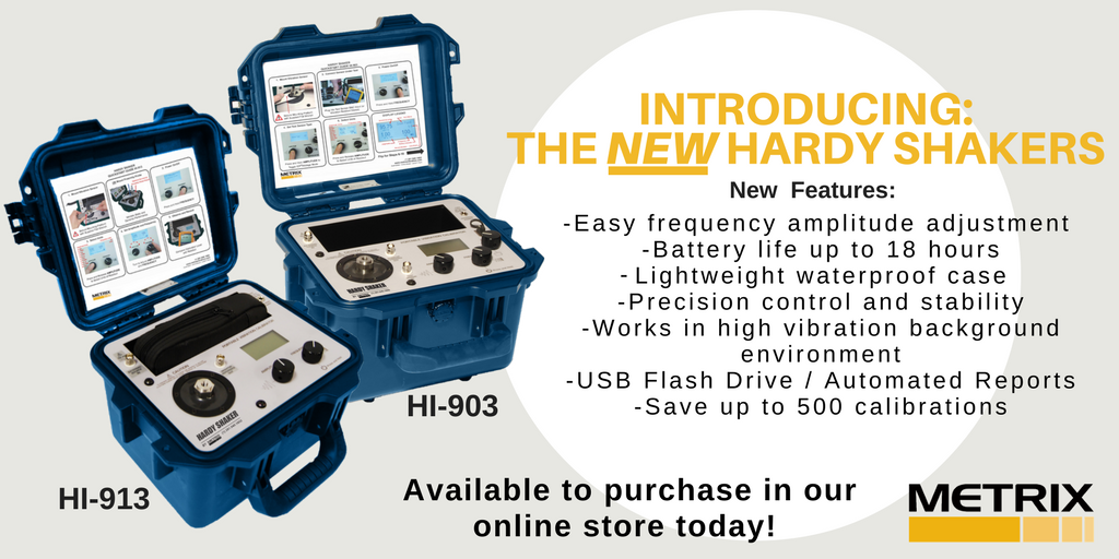 MetrixVibration's tweet photo. The new Hardy Shakers HI-903 &amp; HI-913 are available for purchase in our online store today! #vibrationmonitoring https://t.co/pBWug46GIN https://t.co/oWHImfP5r5