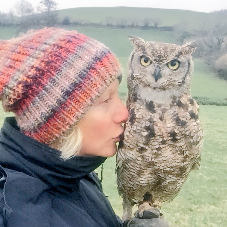 PRFalconry's tweet photo. Zula #africanspottedeagleowl and I went for a lovely stroll over the fields to @colemanortea #falconer #dayexperience https://t.co/yC6P4Qsiku