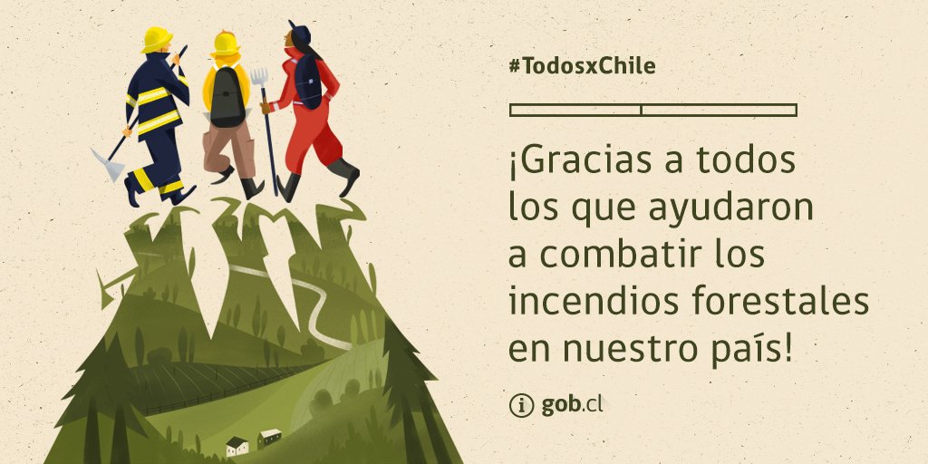 Nuestro reconocimiento para cada voluntario, bombero y brigadista chileno y extranjero ¡Agradecidos por siempre 💜! #TodosxChile