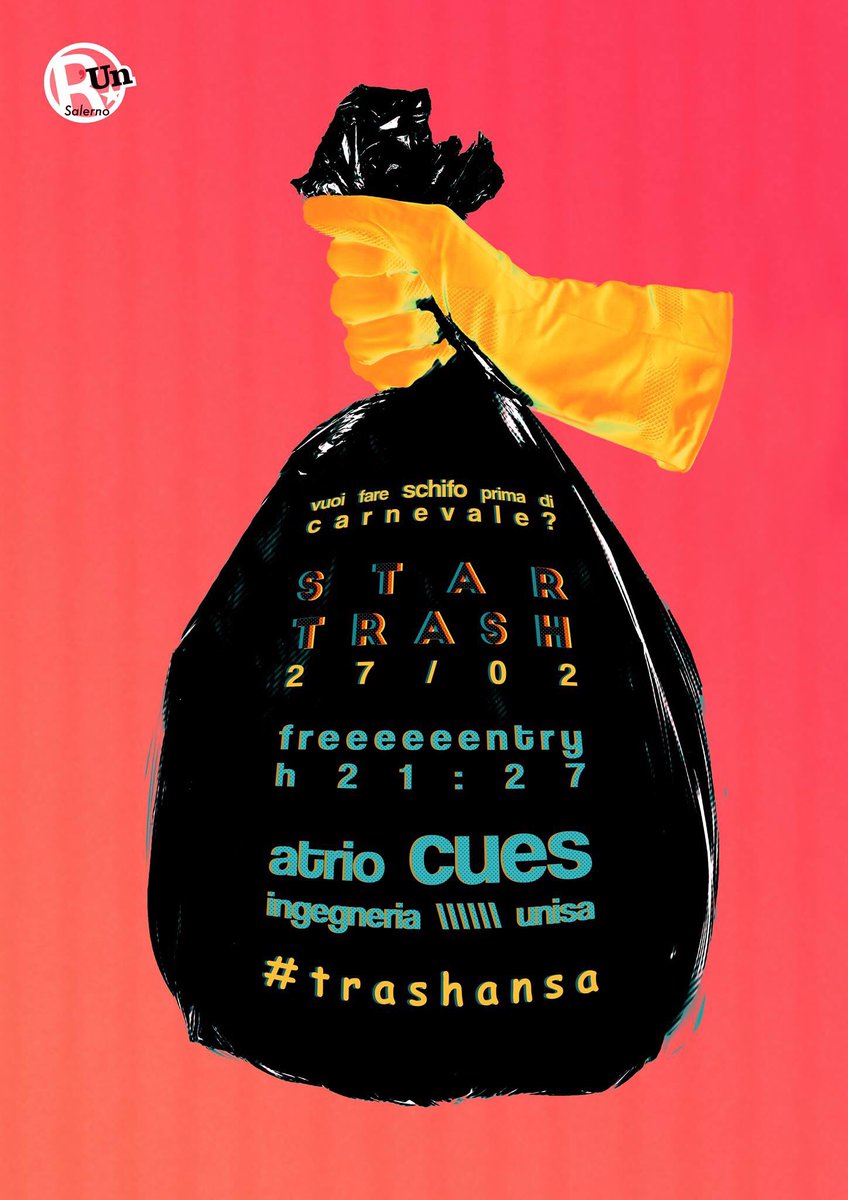 RunSalerno's tweet photo. 27 Febbraio 21:27 Vuoi fare schifo prima di Carnevale? C'è Startrash #trashanza @Unisa @RunSalerno https://t.co/2NZbr8TO10