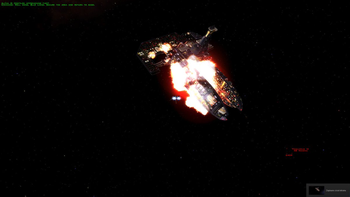 ArchaosTheWise's tweet image. Explosion of Terran Base #Freespace2