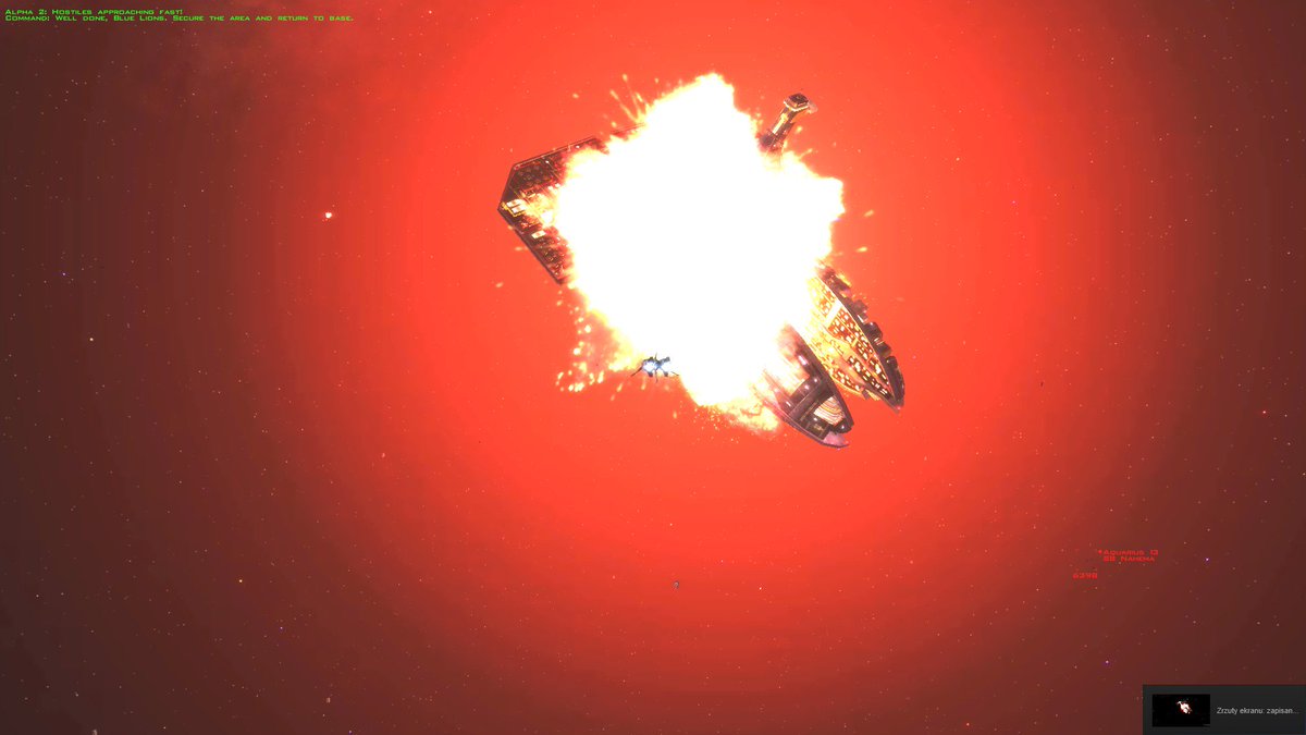 ArchaosTheWise's tweet image. Explosion of Terran Base #Freespace2