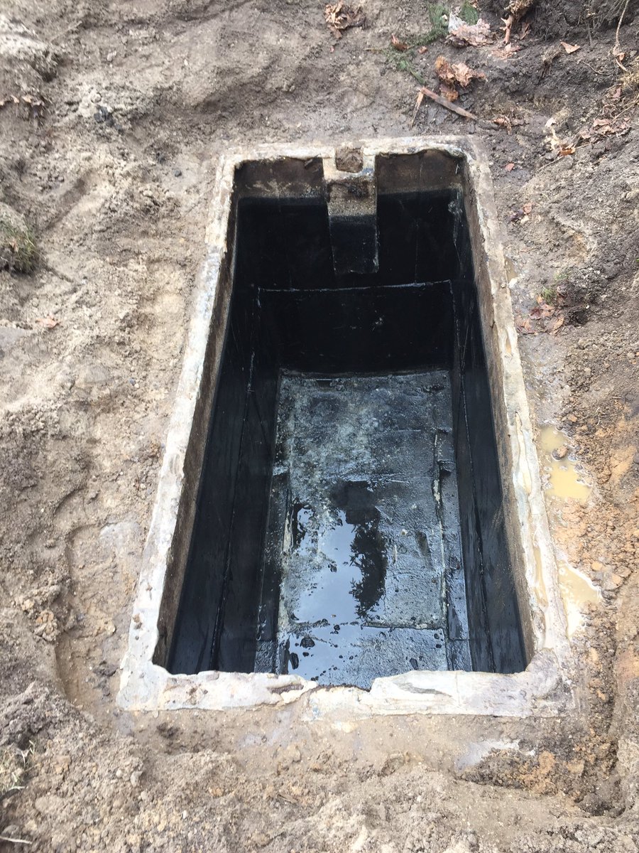 DigItExcavating's tweet photo. Cleaning out dirt and concrete from a collapsed septic tank and replacing lid. #tankrepair #vactor2100 #cat308e2 #septicservice #digginit https://t.co/GfhYqm8pqo
