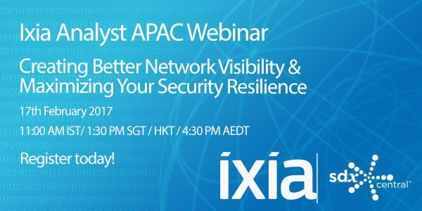 sdxtech's tweet photo. Join @ixiacom in their #APACWebinar on Creating Better Network Visibility &amp; Maximizing Your Security Resilience. https://t.co/M0aQRFxRqp https://t.co/qJvXD2hl8a