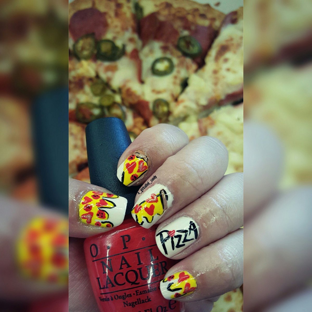 girlcalledcandy's tweet photo. #nationalpizzaday #pizzaday #pizza #opi #pizzanailart #pizzahut #delivery @OPI_PRODUCTS @SalonCentric @pizzahut https://t.co/k36ylUYU7P