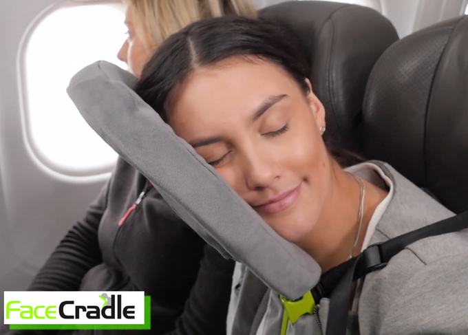 JeromeShaw's tweet photo. Convertible neck pillow. Not sure it works. #FaceCradle A5. Share with us the oddest #travel comfort item you’ve seen on the road? #TNI https://t.co/Gh98HDUvMM