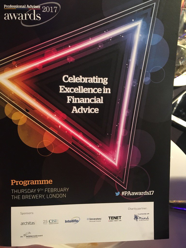 rbennett1970's tweet photo. @CISI happy to be sponsoring the Professional Advisor awards 2017. Good luck everyone! https://t.co/MlAKWfuUnh