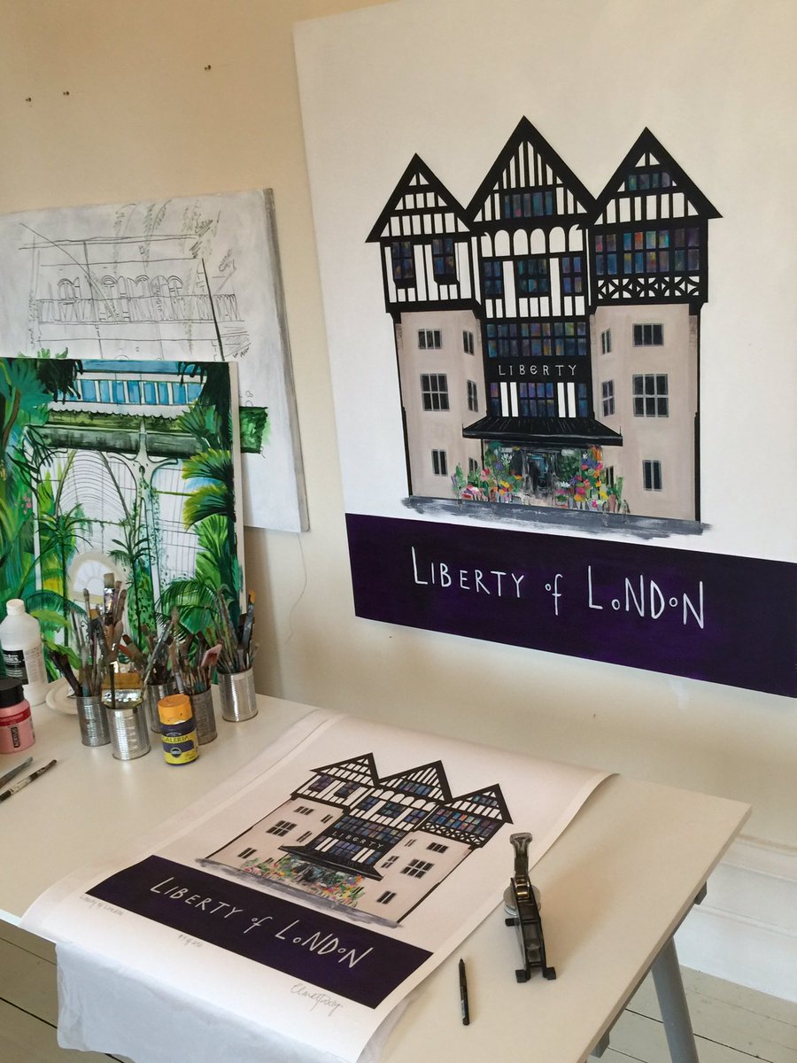 ClareHaxby's tweet photo. Getting ready to launch my new print of #libertylondon the first of my #londonlandmarks #limitededitionprint #sampleprint #iconiclondon #art https://t.co/o5mgBdjP1p