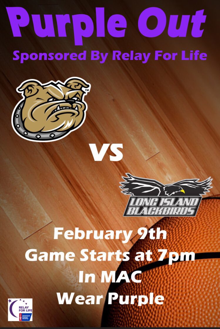 You heard <a href="/BryantUprez/">Ronald Machtley</a>! Head to the game tonight dressed in purple and support all those touched by cancer 💜🎗<a href="/BryantDawgPound/">Bryant Dawg Pound</a>