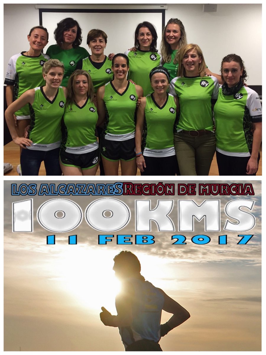 El sabado 11 #CorremosConEllas Grandes las chicas <a href="/retoyosipuedo/">TEAM #retoyosipuedo</a> afrontando los #100KLosAlcazares a favor de @aema3 Animamos a q las apoyais