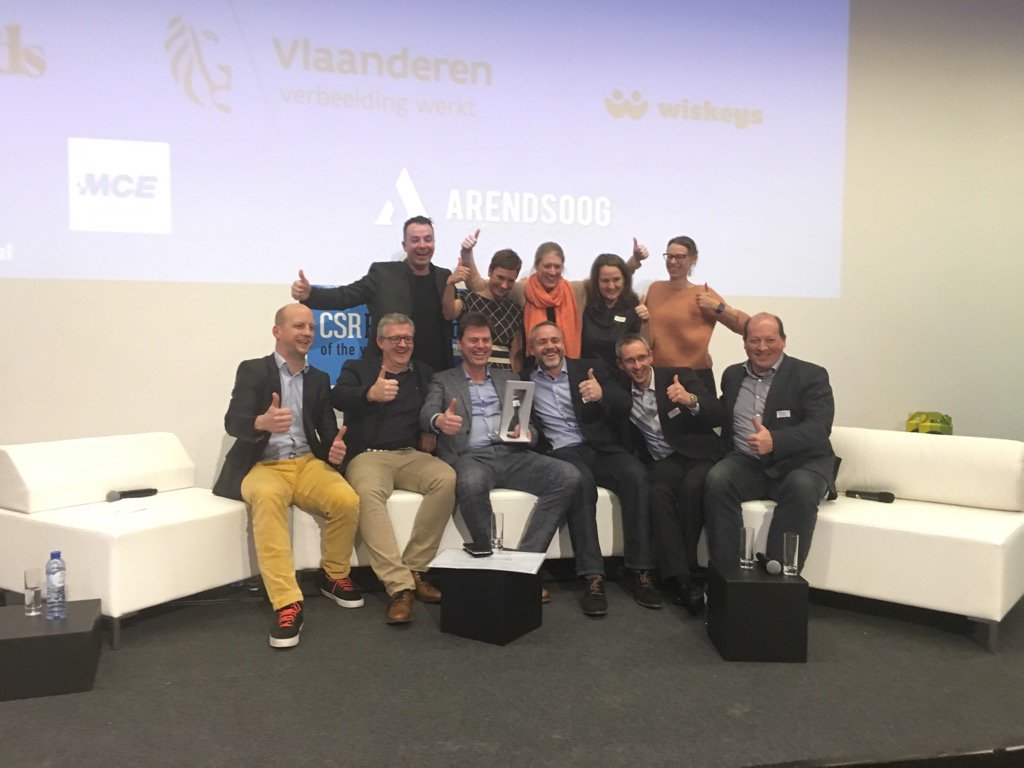 And the winner is #csrprofessional #joost Callens. # Durabrik team was erbij!