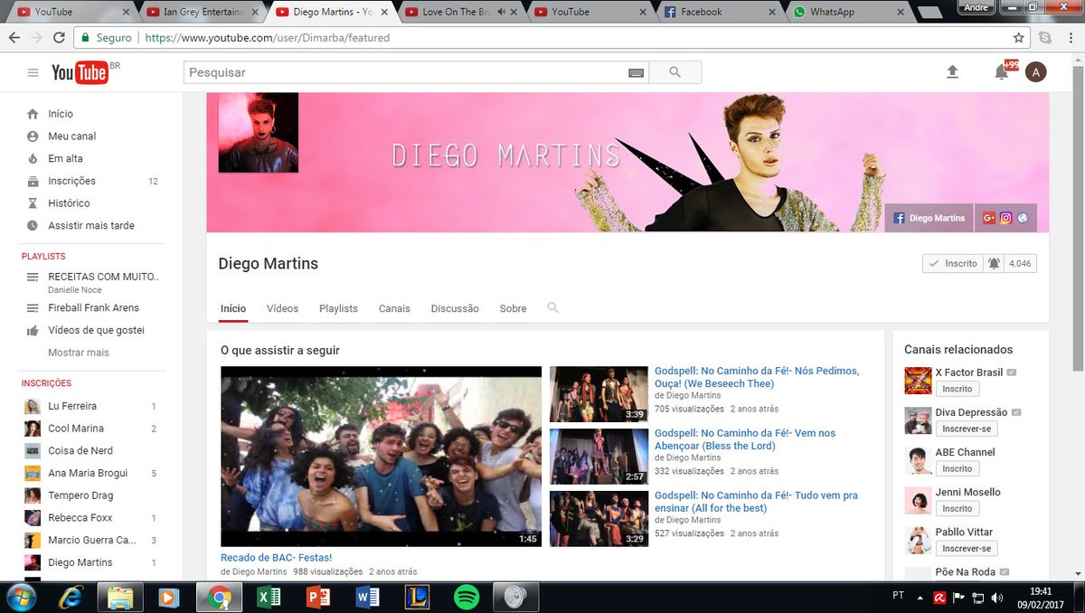 Alocatori's tweet photo. @di_egomartins  os seus videos antigos tão em destaque no canal amor, coloca o single <3 https://t.co/gqSrAD6ph9