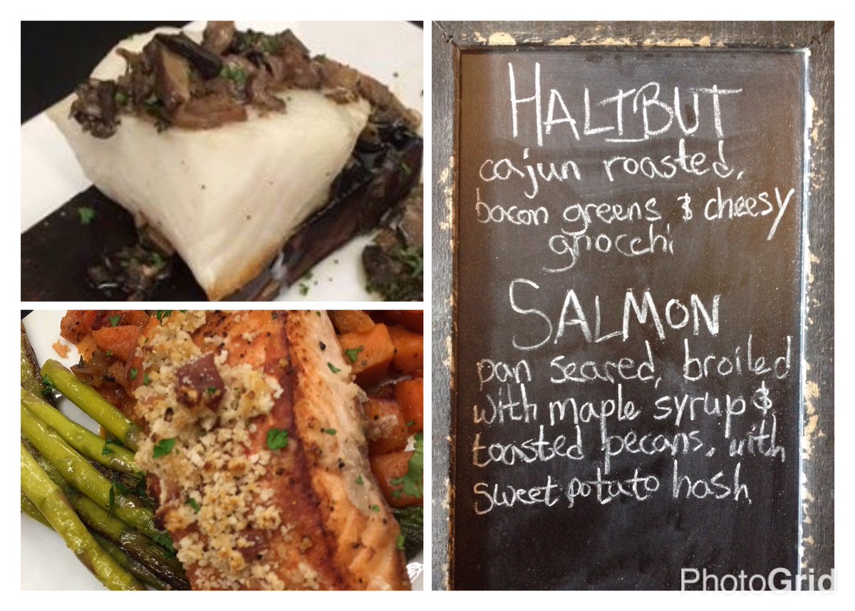 Seafood for the night!  #foodie #craftbeer #halibut #salmon #seafoodlover @realgrantcounty <a href="/IndianaFoodways/">Indiana Foodways</a>