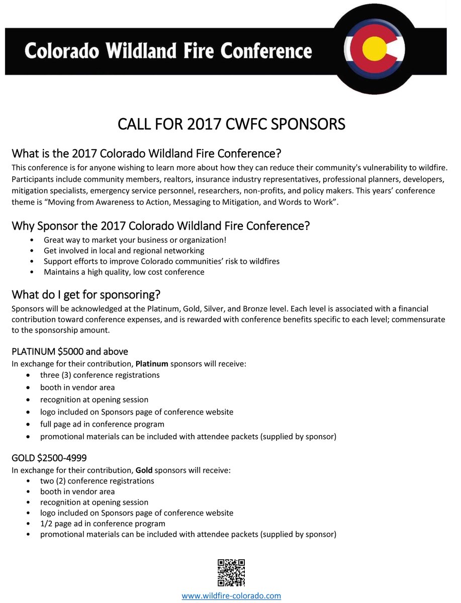 PuebloCC's tweet photo. The Colorado Wildland Fire Conference will be April 19-21 @PuebloCC .  Sponsorship opportunities are available!  https://t.co/2ykjmlno9S https://t.co/hE7nLook5T