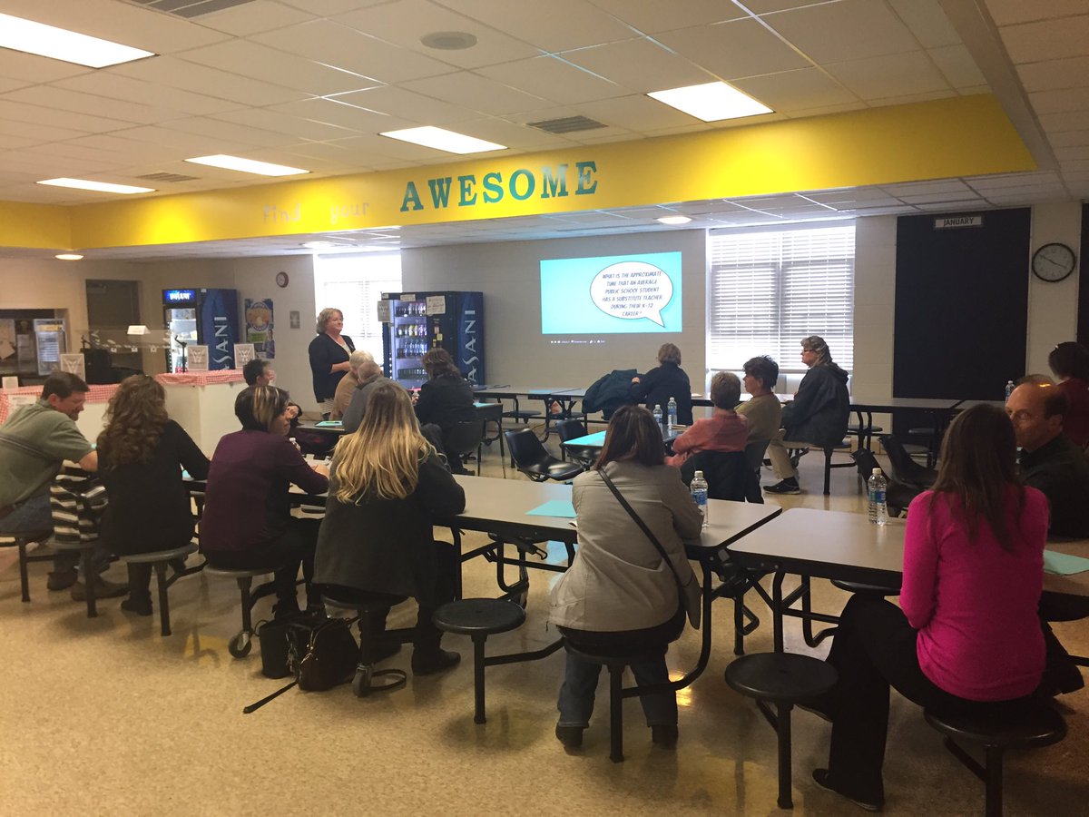 phedgpeth's tweet photo. Substitute teachers in Willard engaged in training related to "using technology effectively"! #Penmac #subsimpactlearning https://t.co/5c5kmETCli