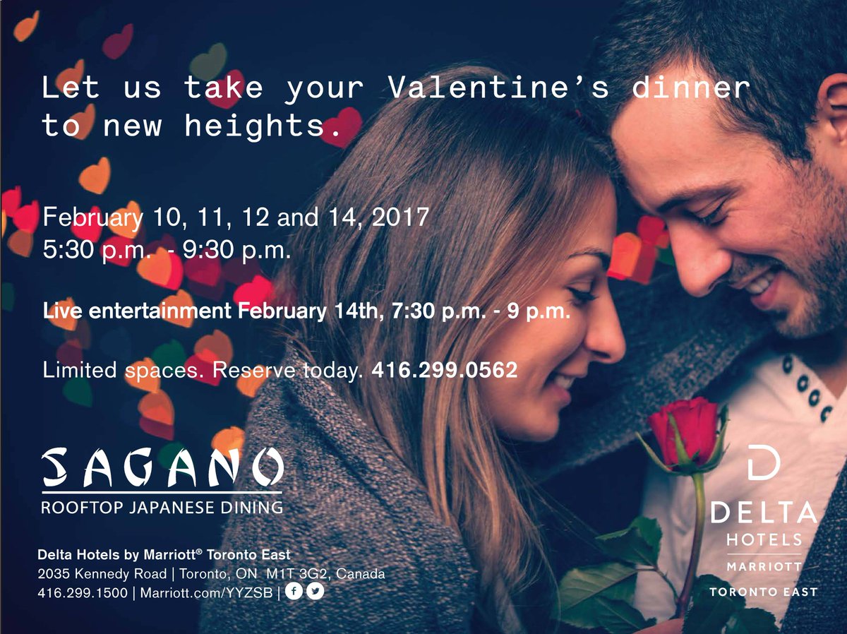 DeltaTO_East's tweet photo. Let us think of the menu, just look into their eyes and say I love you!
Join us for a Valentines Dinner in #Sagano https://t.co/3PcStmdzSx