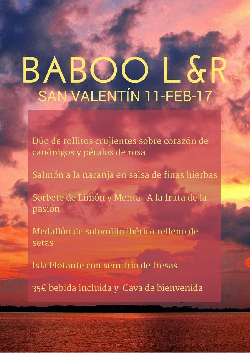 BabooLR's tweet photo. Os esperamos el 11 para un #SanValentin inolvidable @VigiaBenalmaden Gracias por la difusión #Benalmadena https://t.co/6CDlhbKTKz