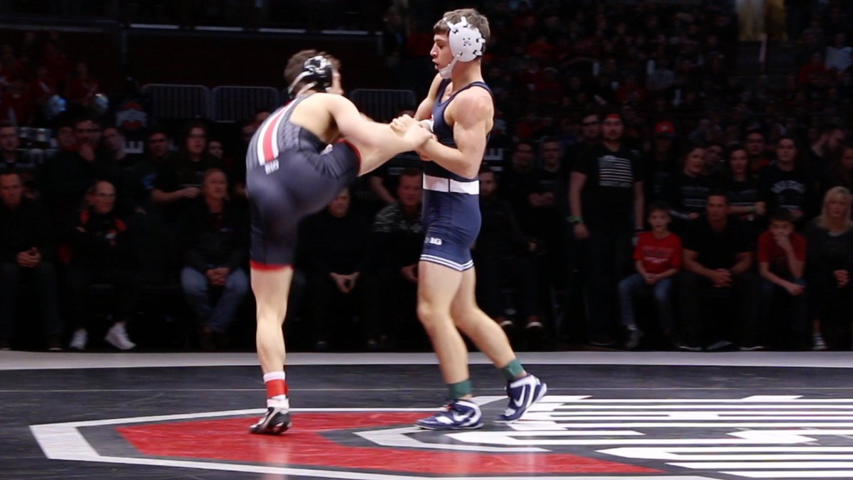 FloWrestling's tweet photo. Nick Suriano sure isn't wrestling like a true freshman. The NJ stud gets the PSU train rolling against Ohio St. https://t.co/RCXY4g363c https://t.co/o5BY1RrvDB
