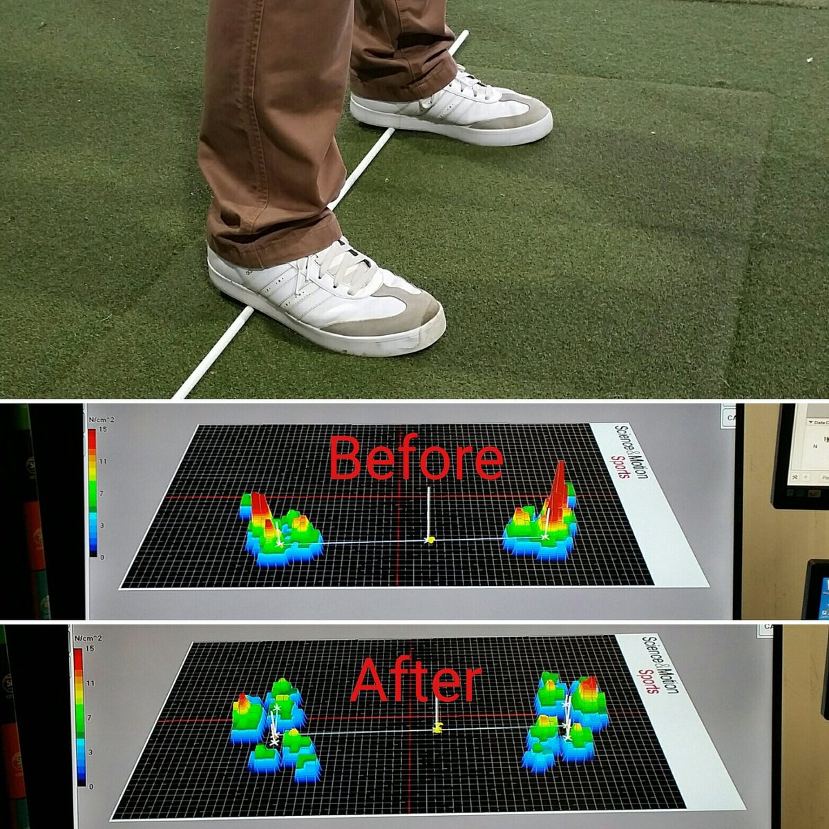 RossJacksonGolf's tweet image. Ian Keenan incorrect pressure (heel) compromised speed/strike. An alignment rod enhanced distance/effeciency!👍#RJG #SAMBalanceLab #results