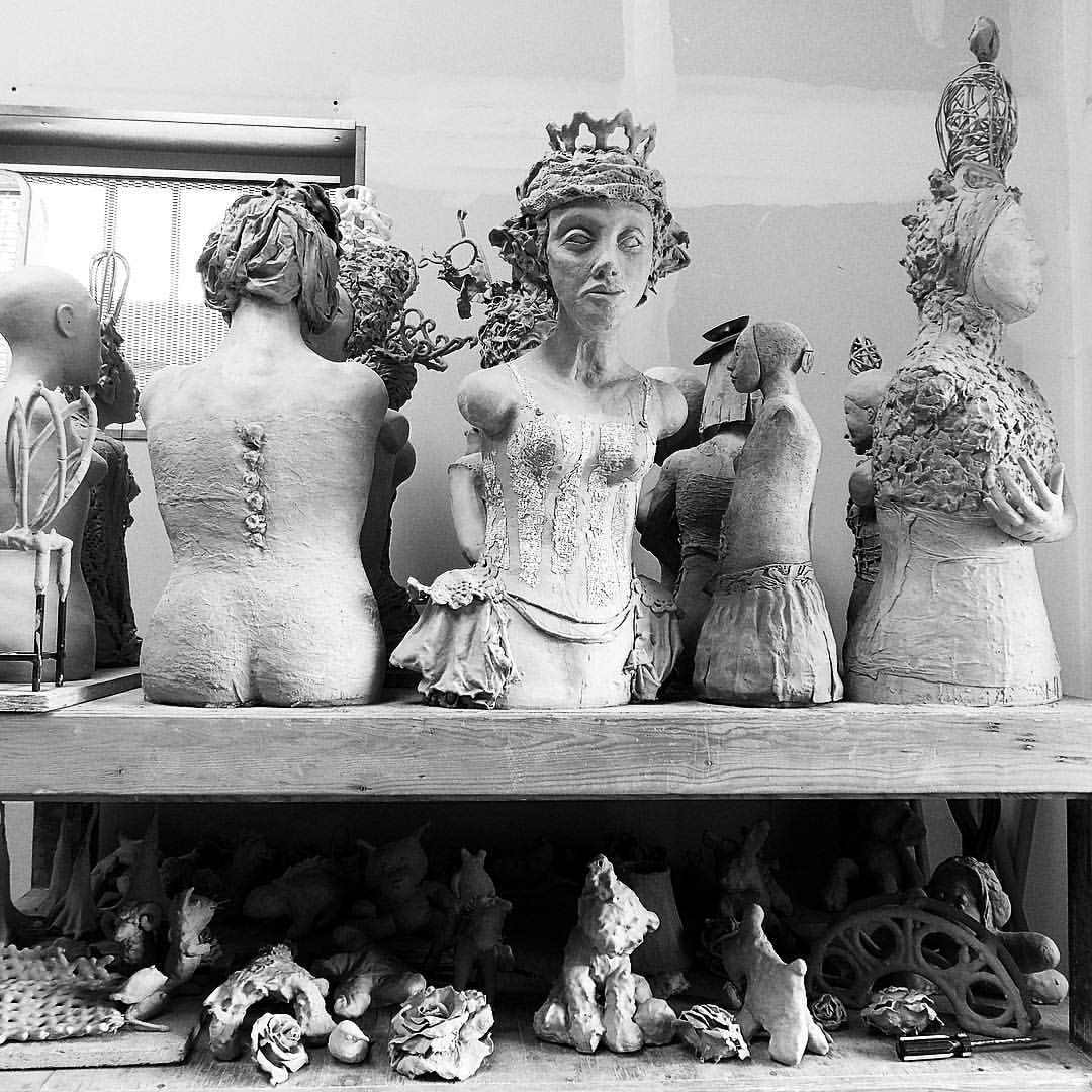 SantaFeClay's tweet photo. #tbt Lisa Clague's 2014 workshop figures ready to fire. Join us for this summer for one of our many workshops https://t.co/7zj6BoNjMN https://t.co/KdB9OOZtl9