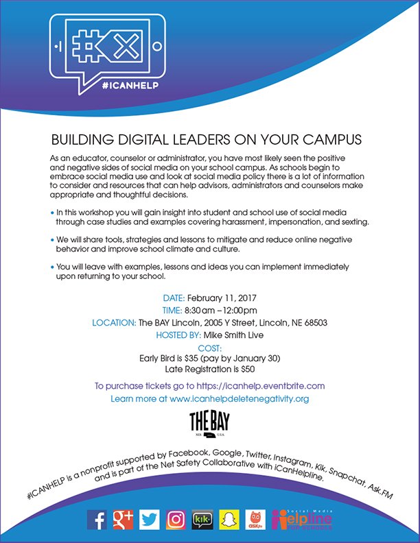 icanhelp's tweet photo. Two days left to register for #DigtalLeadership training @TheBayLincoln . Come join us! #admin, #educators #counselors #NebEdchat https://t.co/4CdWs02cwI
