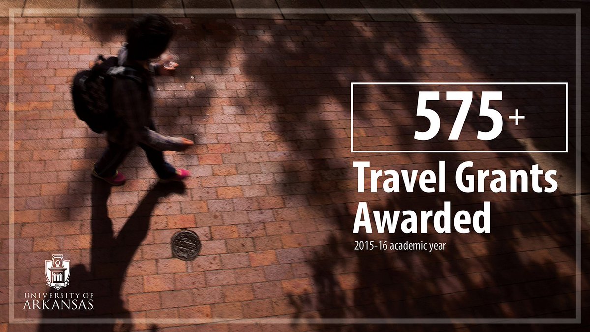 uarkgsie's tweet photo. Last year we awarded 575+ travel grants to help graduate students travel to conduct research and attend conferences. #UARK #gradedweek https://t.co/LBnoegi0WA