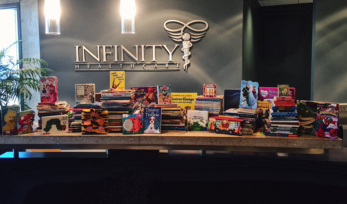 IHC_Inc's tweet photo. The Infinity family has collected 229 books to donate to @NextDoorMil on behalf of Milwaukee's @101Best! #101BB #CausesWeCareAbout https://t.co/G63Ef1tYpT