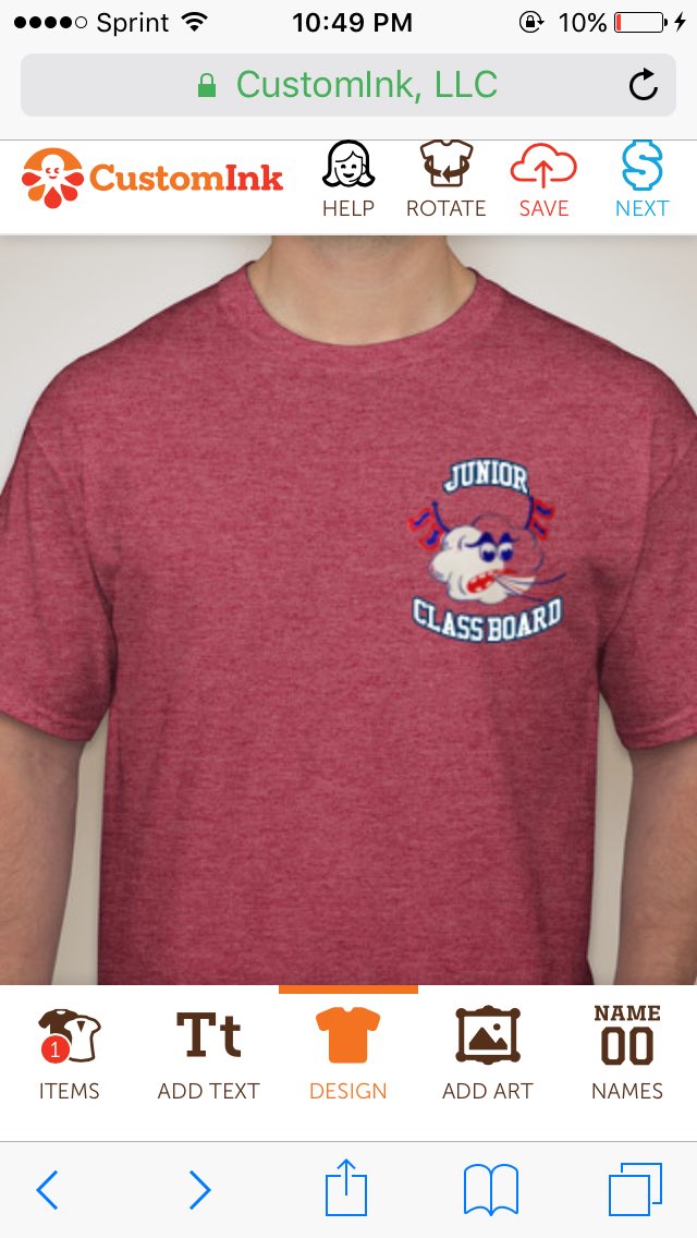 mhsclass_of2018's tweet photo. This is option #2, the hurricane symbol would be on the back https://t.co/1YXeird5Ma