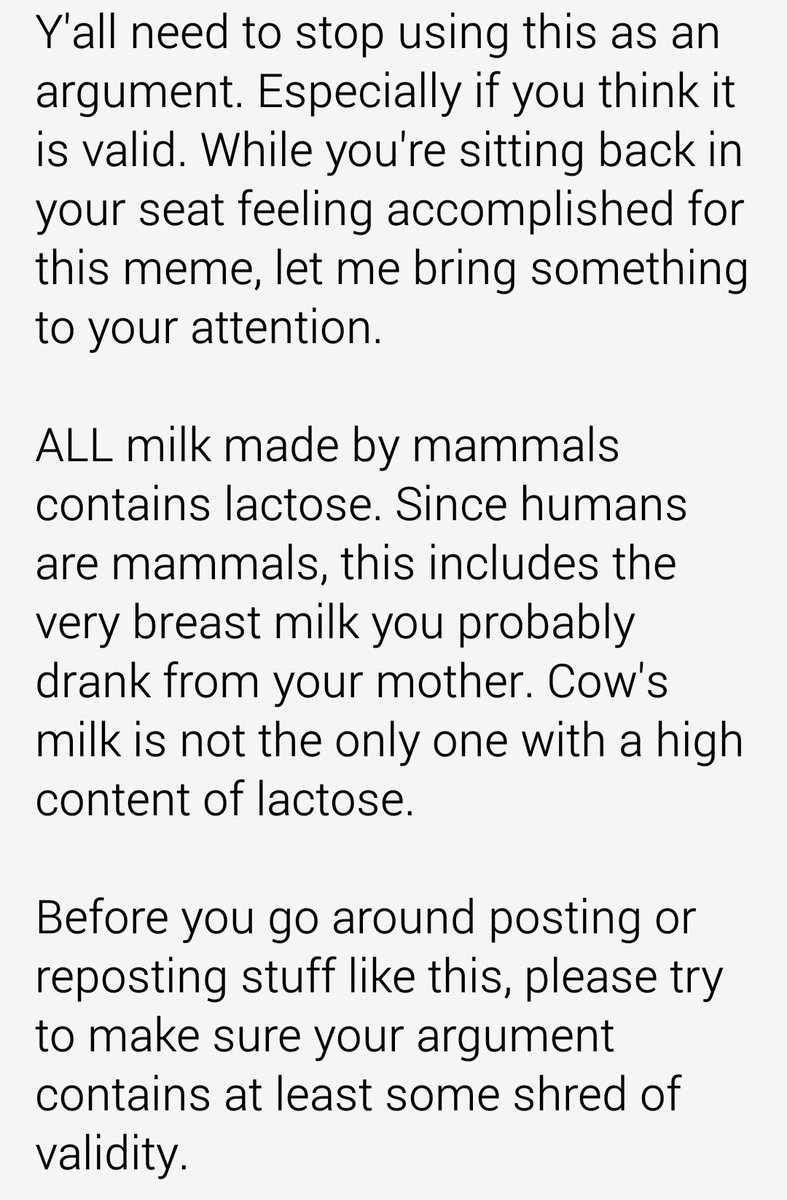 imaginary_nica's tweet image. #stop #youlookdumb #validargument #lactoseintolerance #milk #stopthis #usefacts #facts #screaming