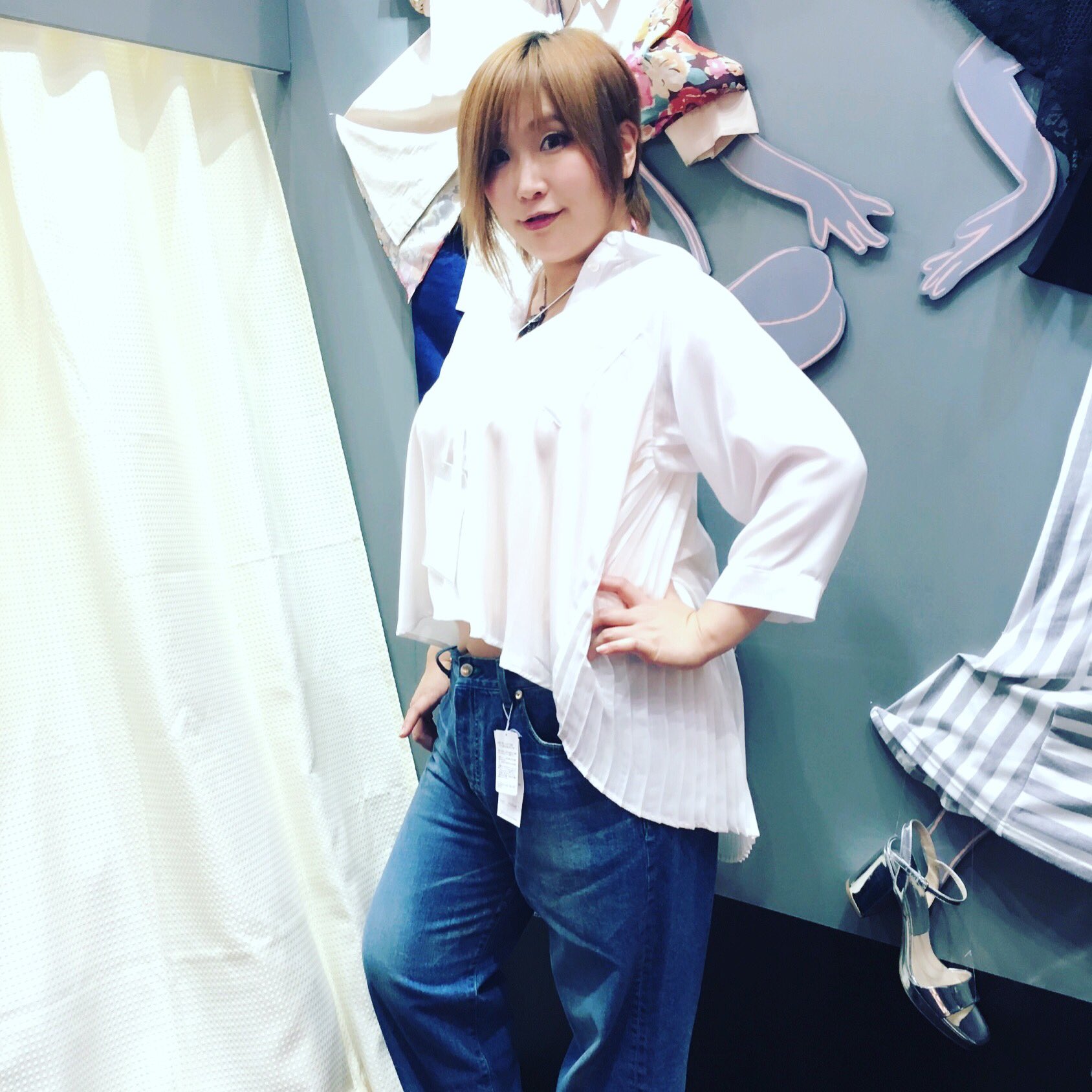 ぽちゃんz りょー ギフトショー最終日 ビックサイトでお待ちしてますー W ノ Plussizemodel 国際展示場 プラスサイズモデル Varaldemoda バラルデモーダプラス ぽっちゃり ぽっちゃりコーデ タグくらい隠しなさいませー T Co
