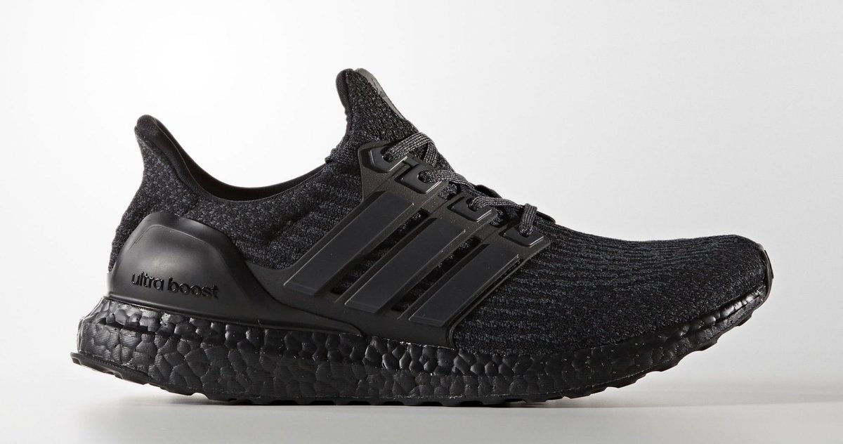 SneakerAlertHD's tweet photo. The adidas Ultra Boost 3.0 "Triple Black" is set to release March 1st https://t.co/s1FCY0uGJj