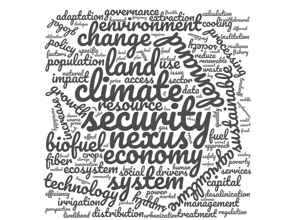 What is the #WEFnexus?  I aggregated language from 50 proposed frameworks.

What is your definition of the #WaterEnergyFoodNexus?