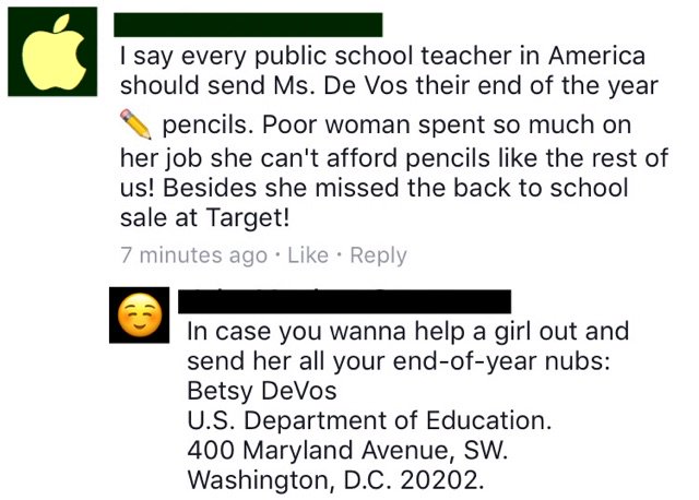 dijjnn's tweet image. Poor @BetsyDeVos, unaware #educators have to buy their own supplies. Teachers are sharing leftover classroom pencils to help #educatedevos.