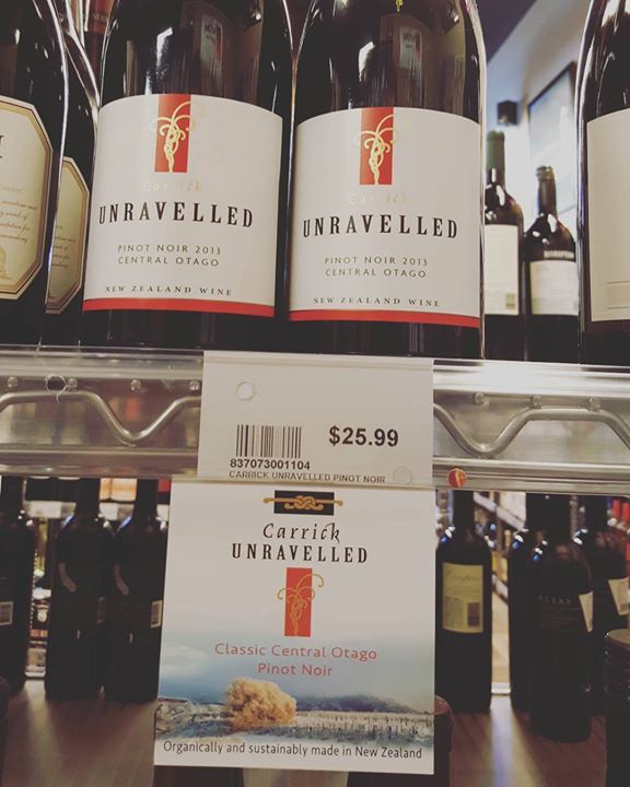 @triangle_ws picked up the fantastic <a href="/carrickwines/">Carrick Wines</a> Unravelled Pinot Noir #organic #wine🍷 C… ift.tt/1PQe3W1