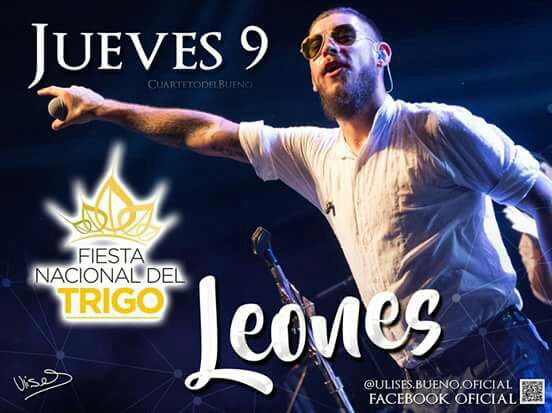 CONFIRMADO!!! 
Informamos que el baile de Ulises Bueno se realizará en el escenario mayor Don Angel Mastrocola.