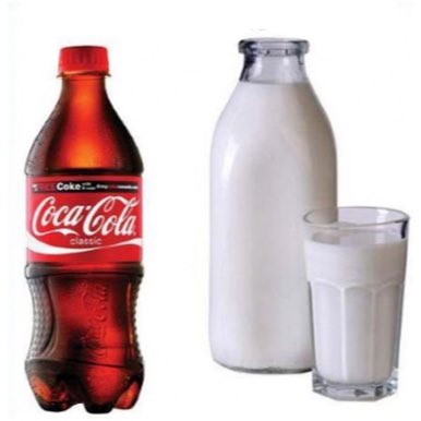 There's more glycocen, a nutrient that makes you fat, in 1 glass of milk than in 2 liters of Coca Cola