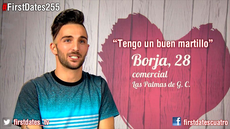 firstdates_tv's tweet photo. Dijo el chico del martillo que a su cita "le faltan tetas". Ni conversación, ni gracia... Sólo tetas #FirstDates255 https://t.co/V23BaJZ8fa https://t.co/sVfGHpDm1I