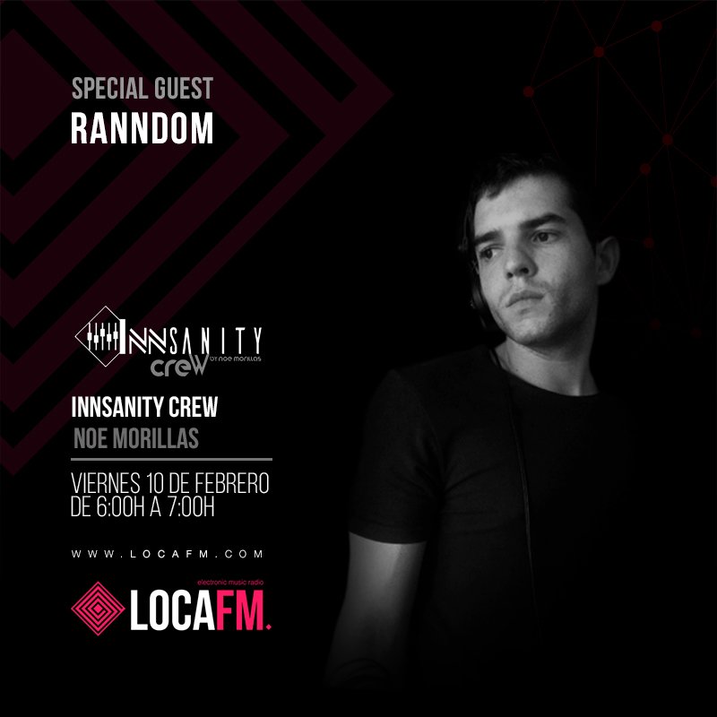 locafm's tweet photo. #Ranndom es el invitado de esta semana para la #InsanityCrew https://t.co/W3Uzi9dI10