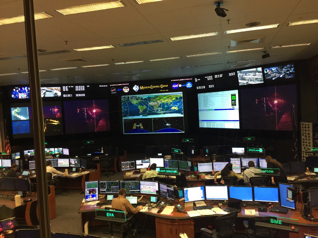 TWUpres's tweet photo. Mission control center @NASA amazing behind the scenes tour. Our future is in good hands! https://t.co/7Mfl9dIALR