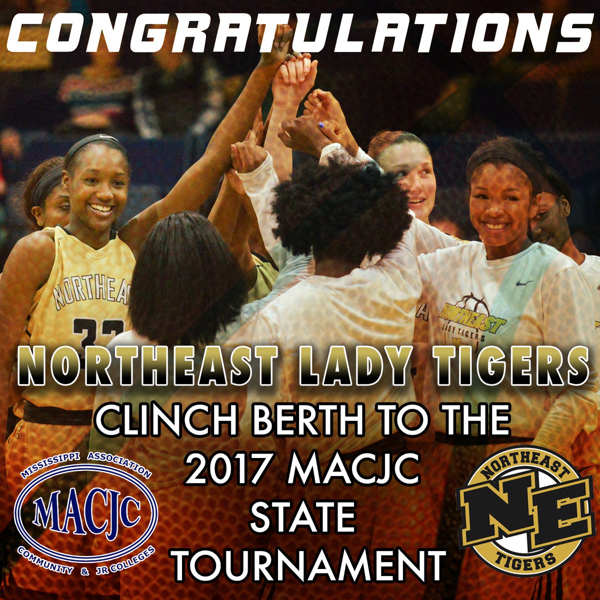 NEMCCTigers's tweet photo. BREAKING: With our comeback win tonight, #NEMCC is the 1st team from the #MACJC North to clinch a berth to the State Tournament! #TigerPower https://t.co/7yd8os621j