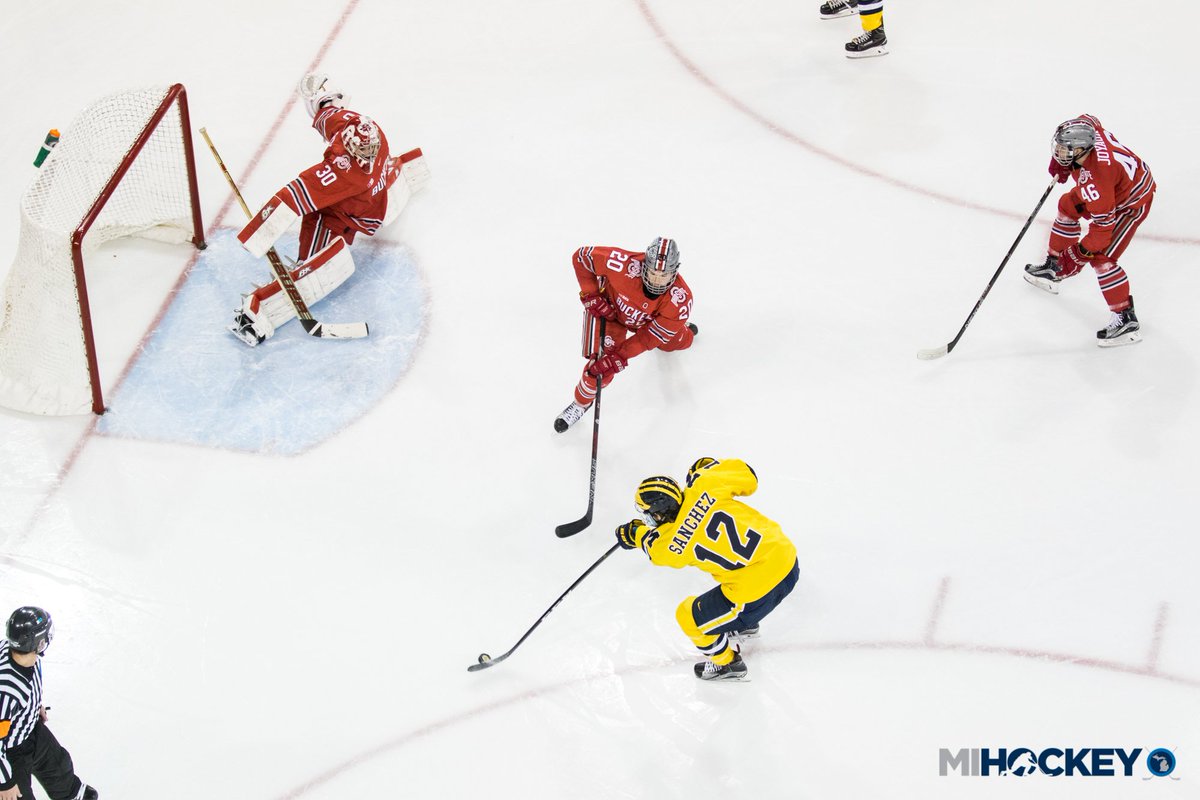 michaelcaples's tweet photo. @KingJames_38's goal last Saturday from high atop @YostIceArena. https://t.co/2uLqmlsB0z