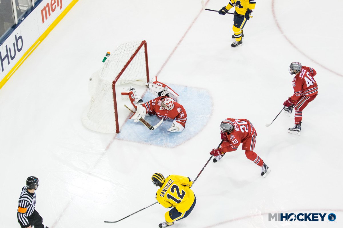 michaelcaples's tweet photo. @KingJames_38's goal last Saturday from high atop @YostIceArena. https://t.co/2uLqmlsB0z