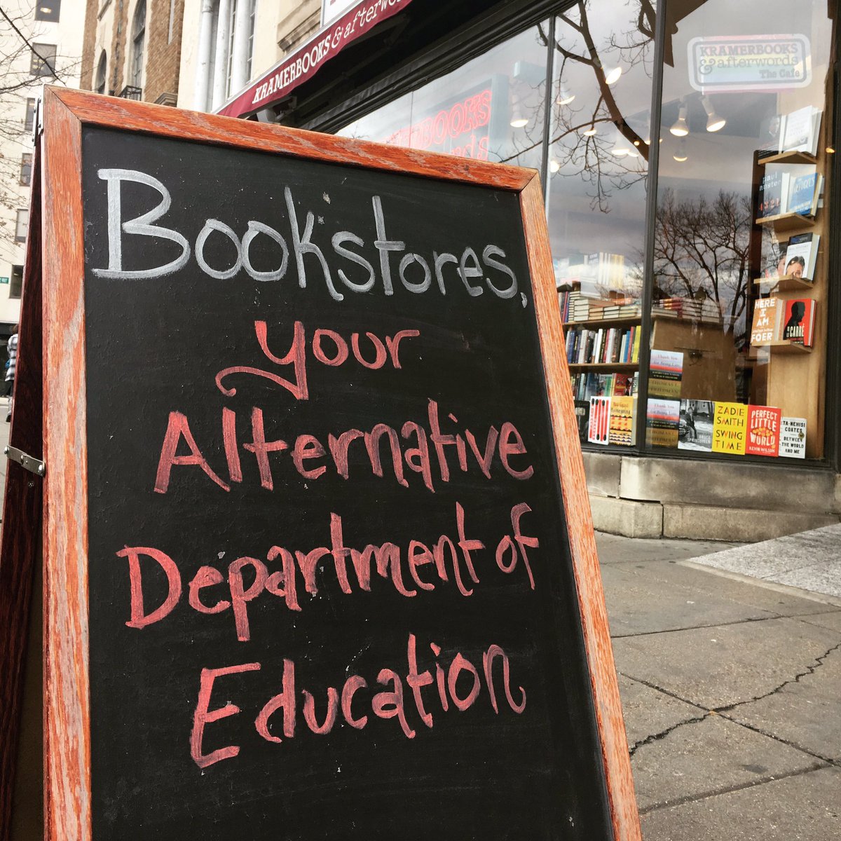 SansSarahif's tweet photo. Stay tuned for more timely bookstore chalkboards https://t.co/bLqtL1tFWV