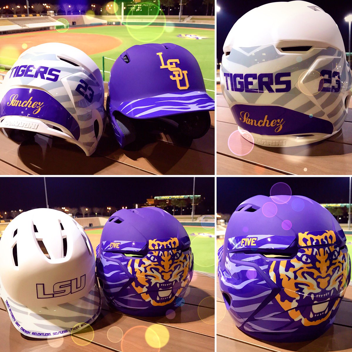 LLefty18's tweet photo. Opening Day is literally moments away &amp; our lids are unreal!@Head_Wrapz looks great on @wilsonballglove &amp; @sluggerFP #MADE4LSU #Made2Shine https://t.co/R0szkEbHSl