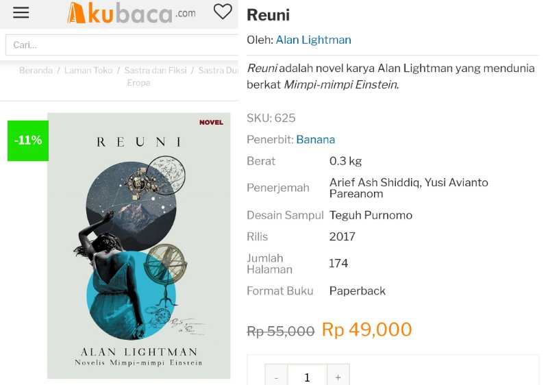 Selamat pagi. Nadila Cindi Wantari <a href="/Nadila_JKT48/">Who's Who?</a> membaca "Reuni" (2003) karya Alan Lightman. Edisi terjemahan 2017. #JKT48Book