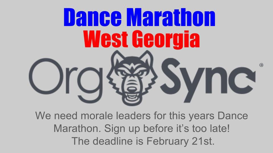 UWG_GPB's tweet photo. If you're interested in being apart of Dance Marathon go fill out our form on OrgSync!! https://t.co/yMN4AjEmcs